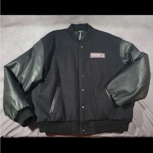 (RARE) 1998 vintage Hershey Godzilla Varsity Leather Wool Jacket